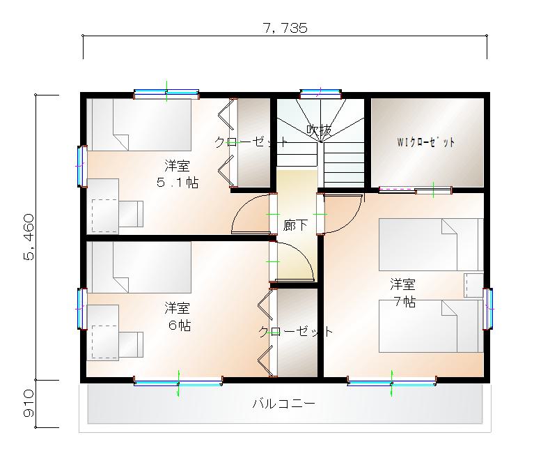 2階平面図