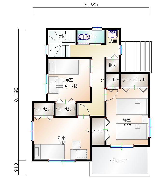 2階平面図