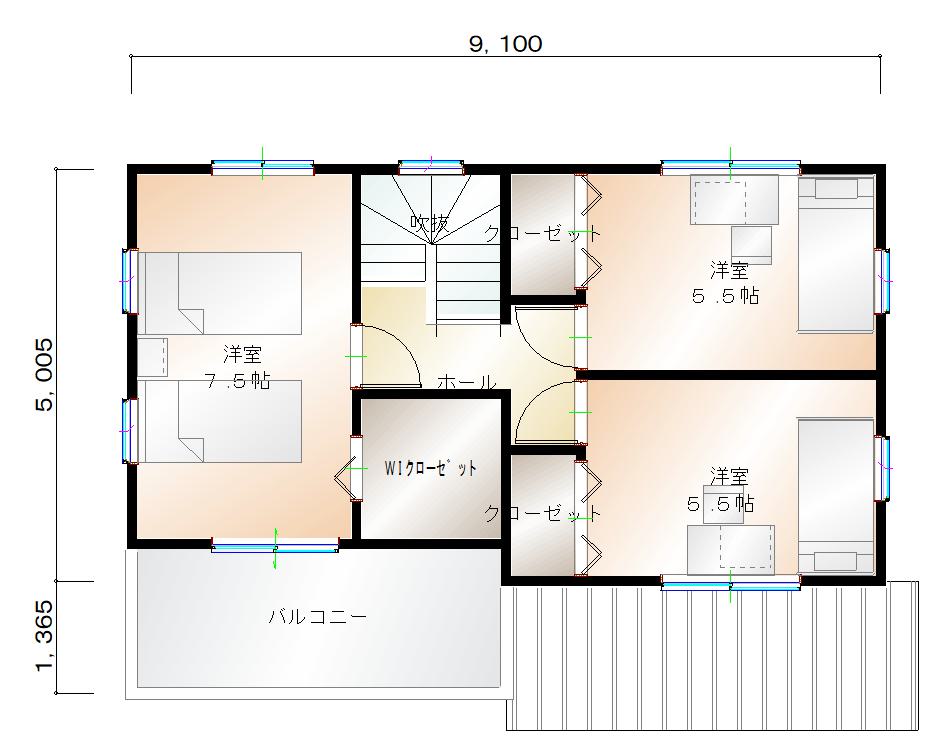 2階平面図