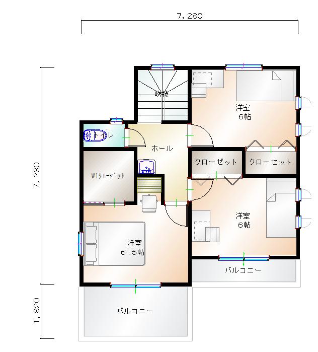2階平面図