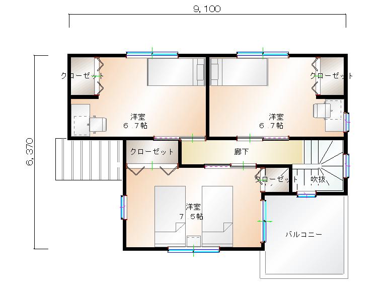 2階平面図